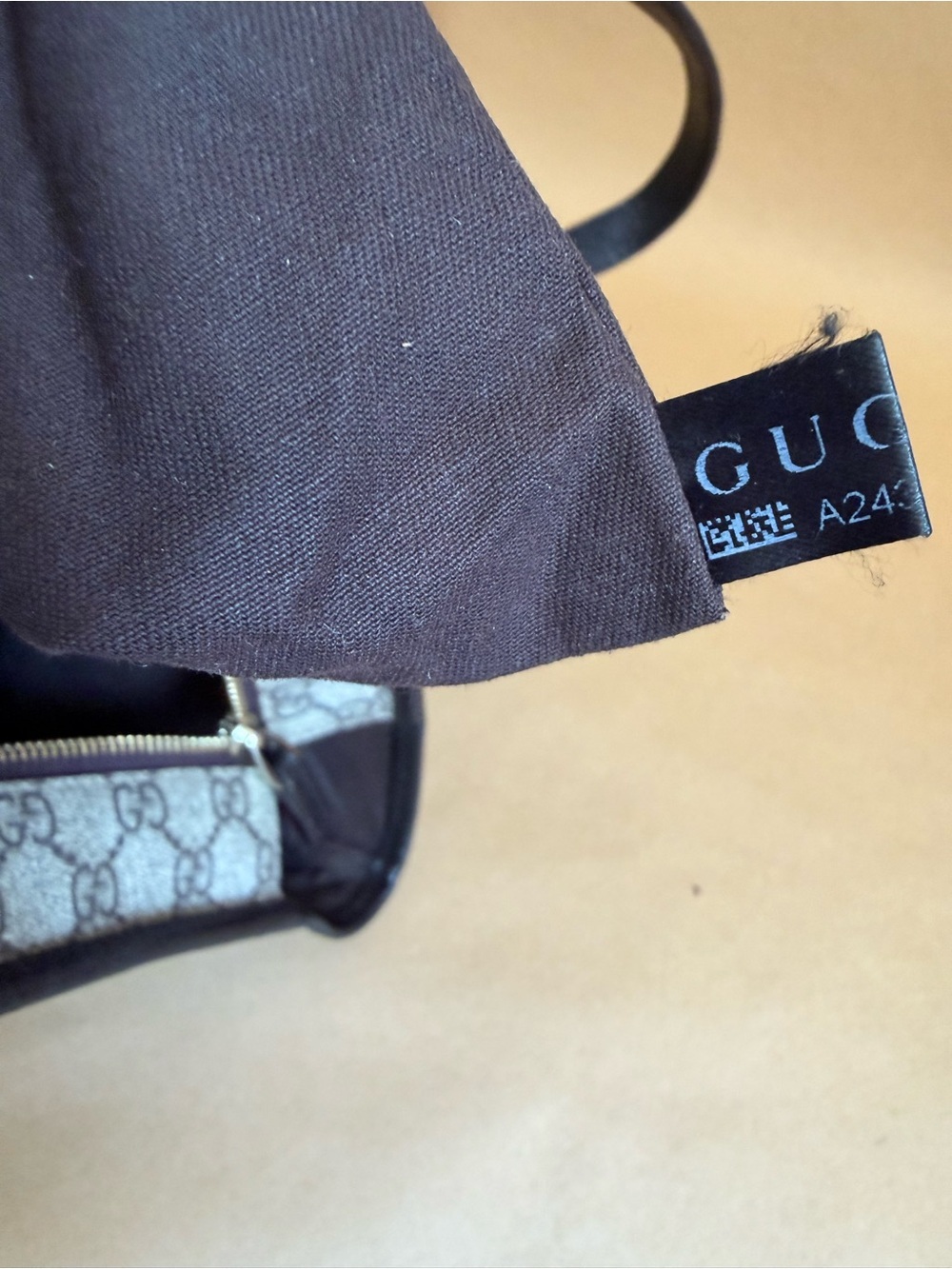 Gucci Brown GG Canvas Tote with Dark Brown Leather Trim - Picture 13 of 15
